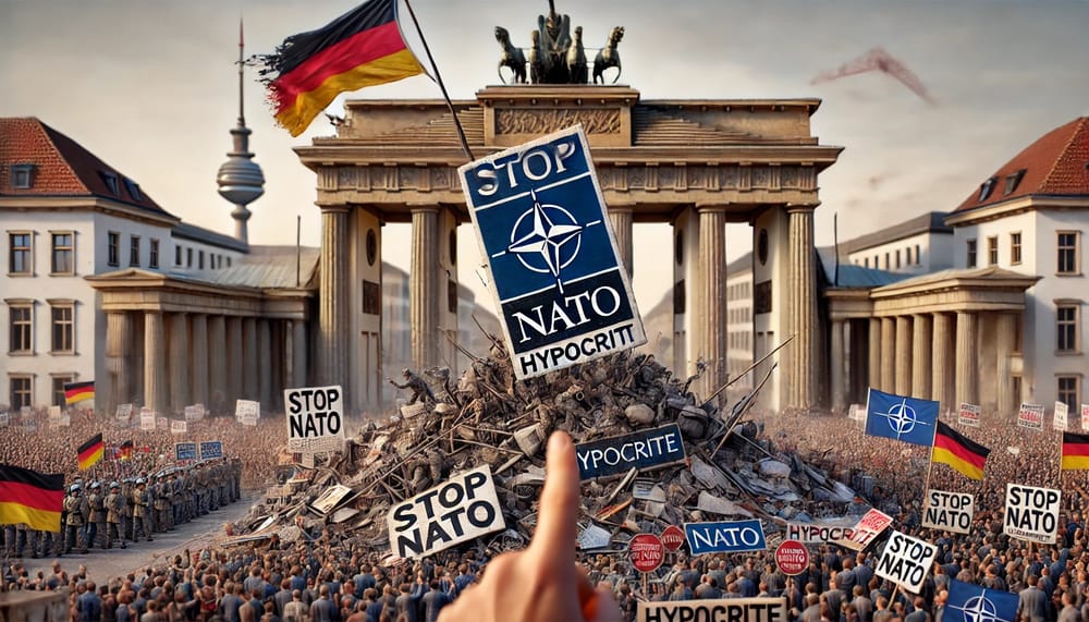 Saksamaa kaitseminister satub Leipzigis tüli keskele: “Stop NATO” ja “Hipokriit” post image